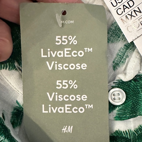 NWT H&M Tropical Ruffle Collar Dress Size M - Picture 2 of 14